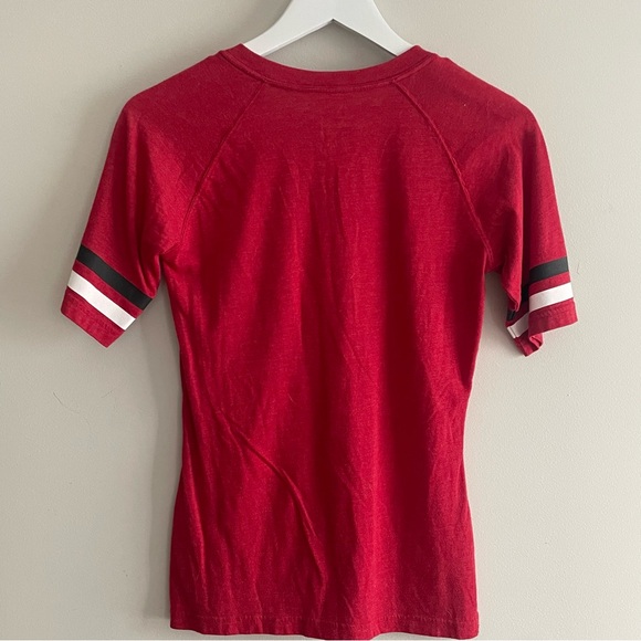 5/$25 NIKE Cincinnati Reds V-Neck Short Sleeve T-shirt - Red Size Small - Picture 5 of 6